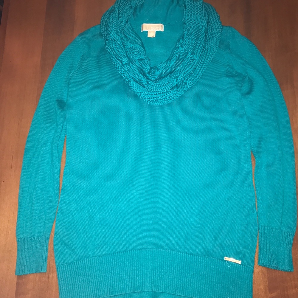 Michael Kors sweater with cable knit cowl
